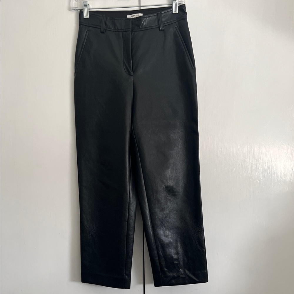 Aritzia Black Leather Pants